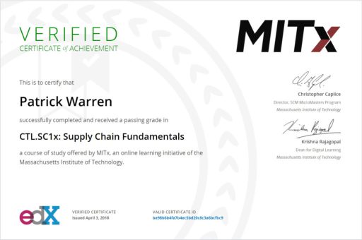 mit micromasters supply chain
