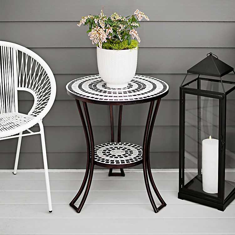 mosaic patio side table