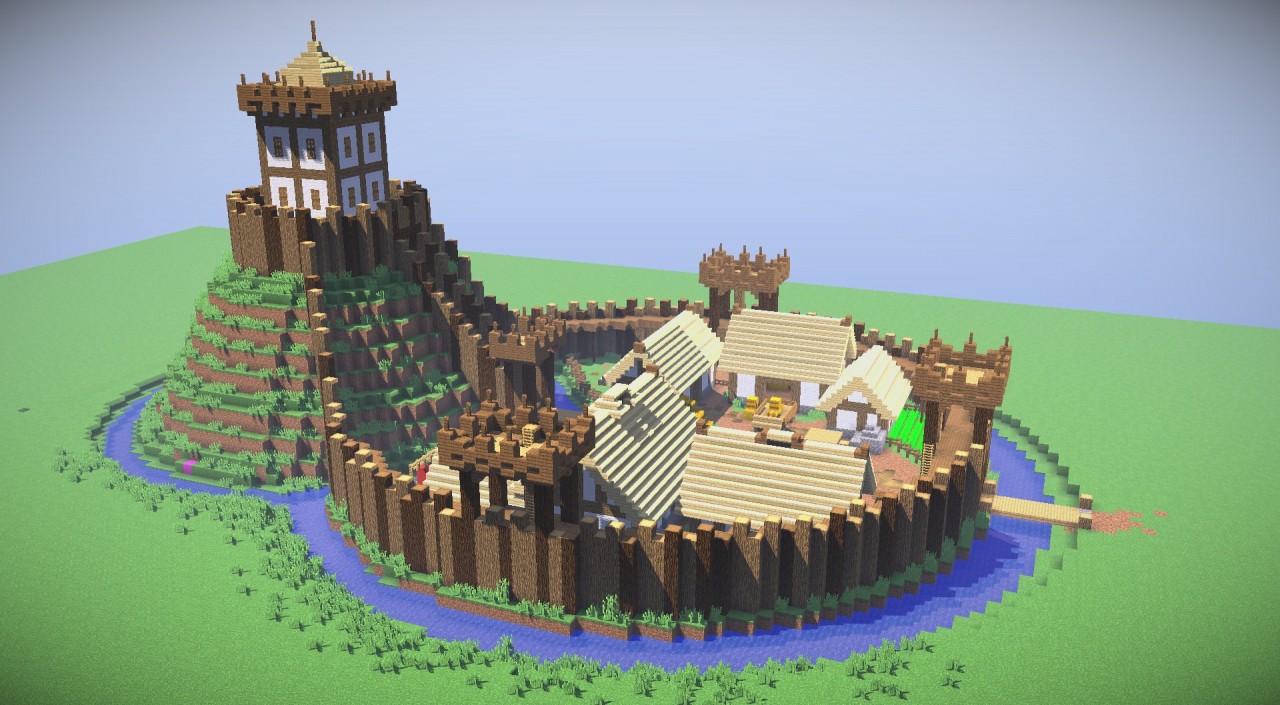 motte and bailey castle minecraft