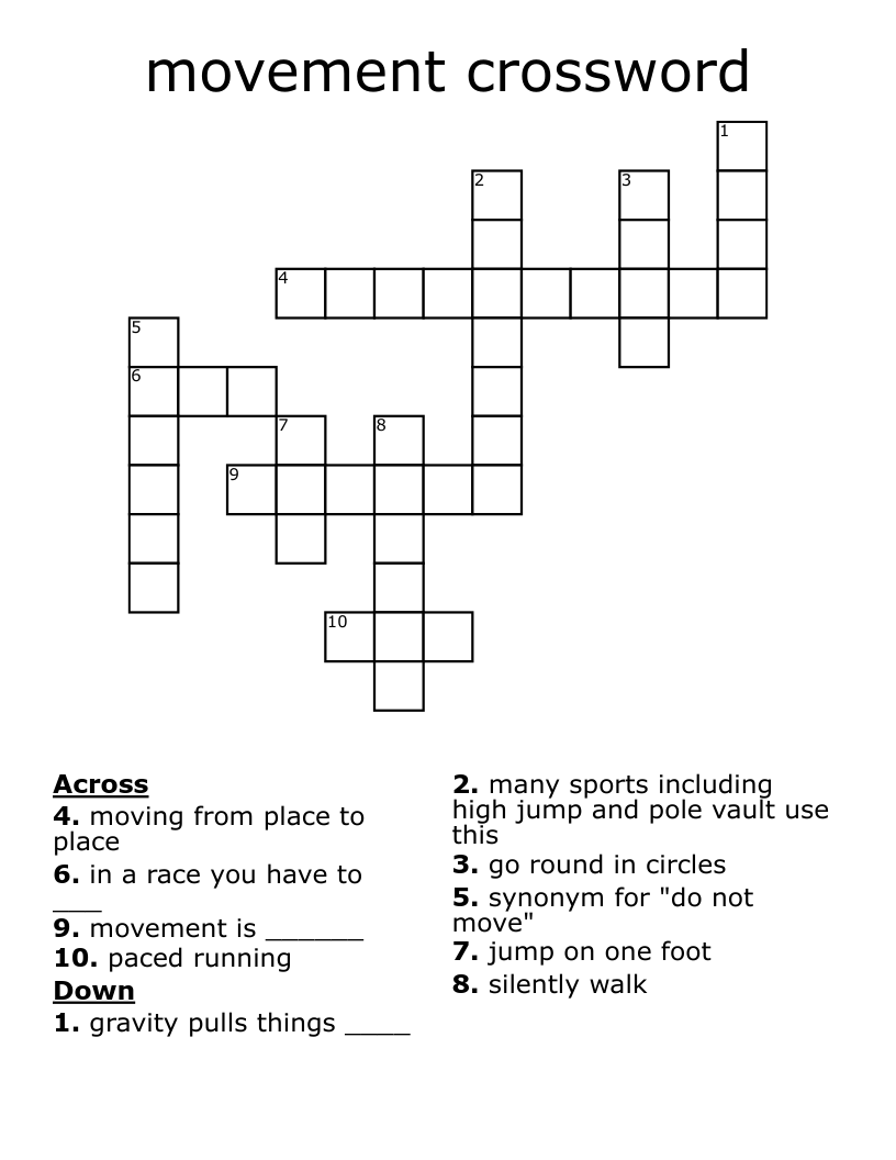 movements crossword clue