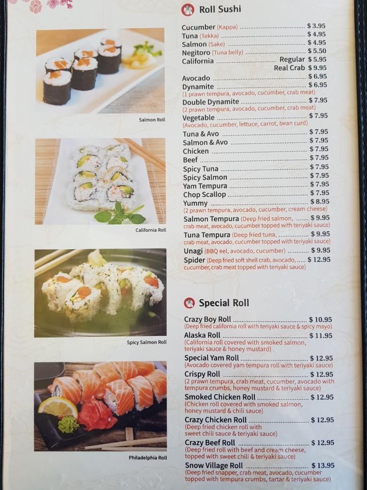 mr sushi prince george menu