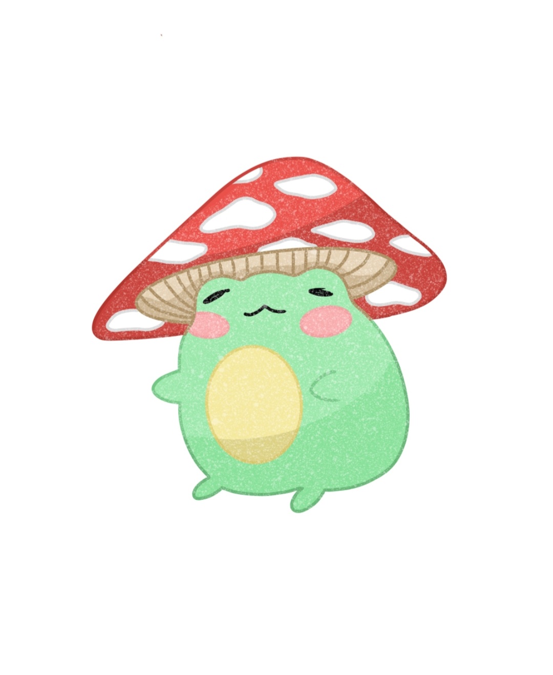 mushroom hat frog