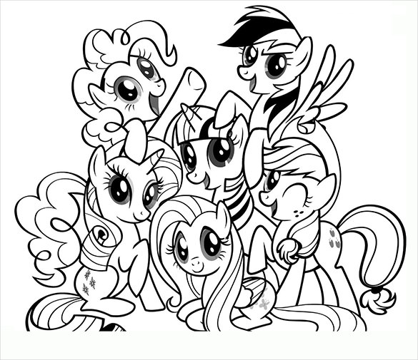 my little pony colouring page