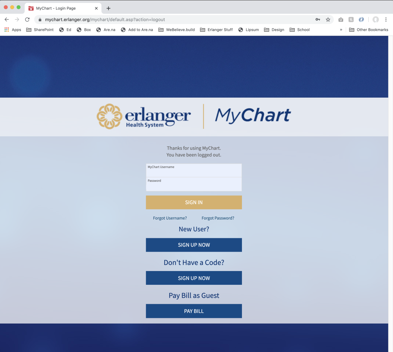 mychart erlanger login