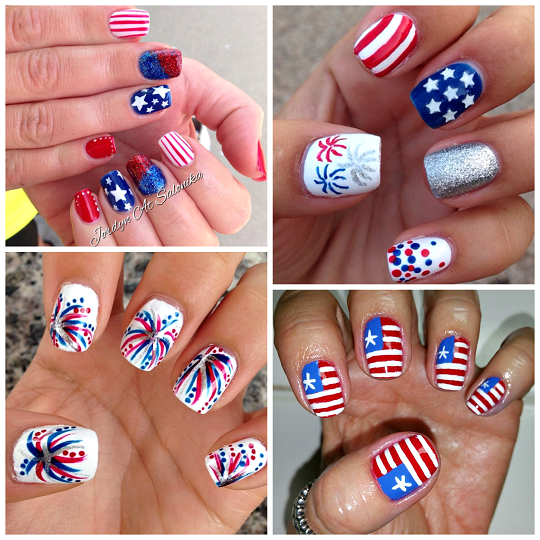 nail art design for july 4