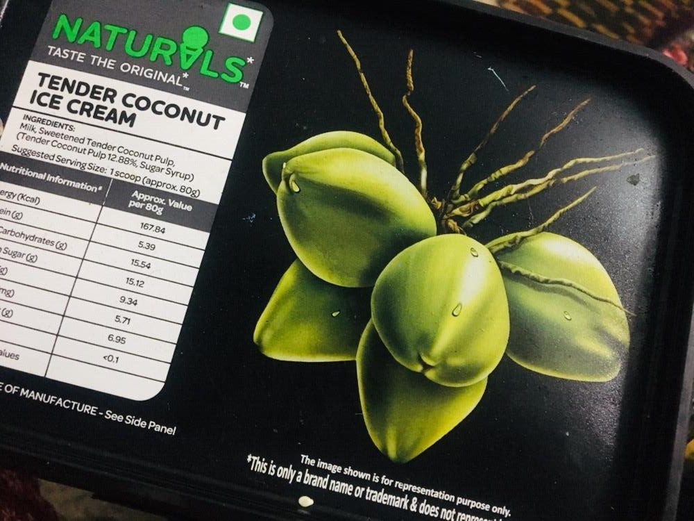 naturals tender coconut ice cream price