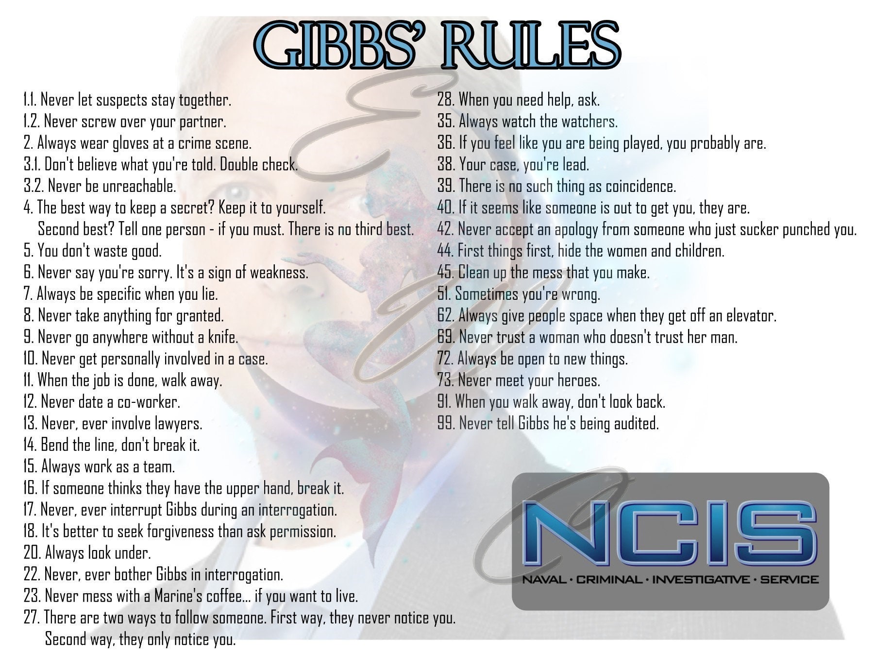 ncis leroy jethro gibbs rules