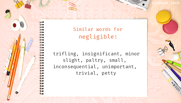 negligible thesaurus