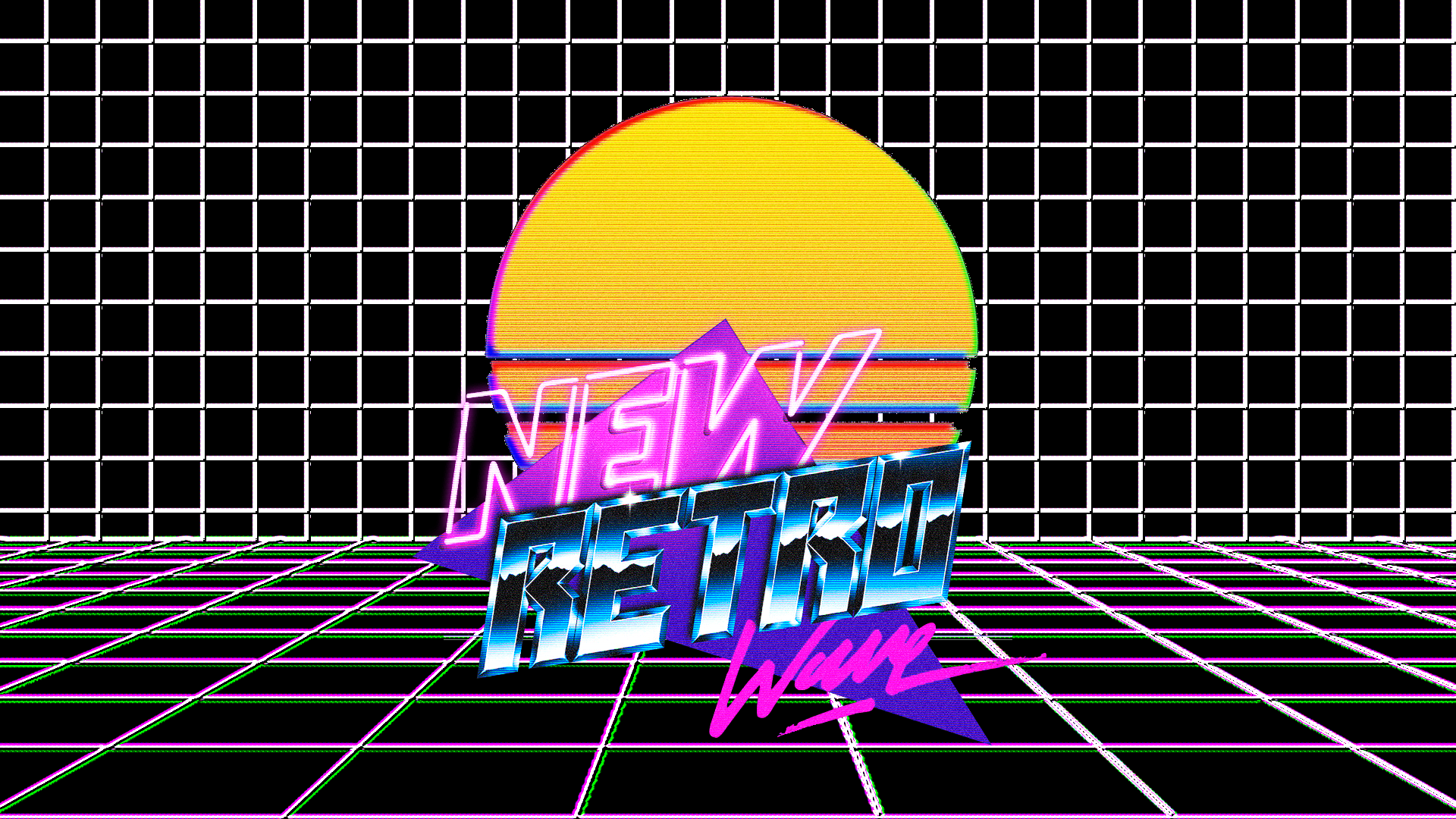 new retro wave wallpaper