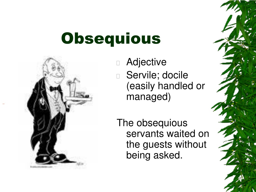 obsequious definition