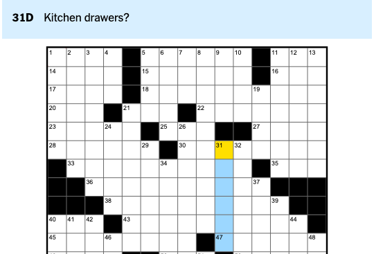 of few words crossword