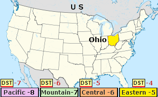 ohio usa time zone