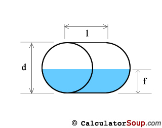 oil tank volume calculator litres