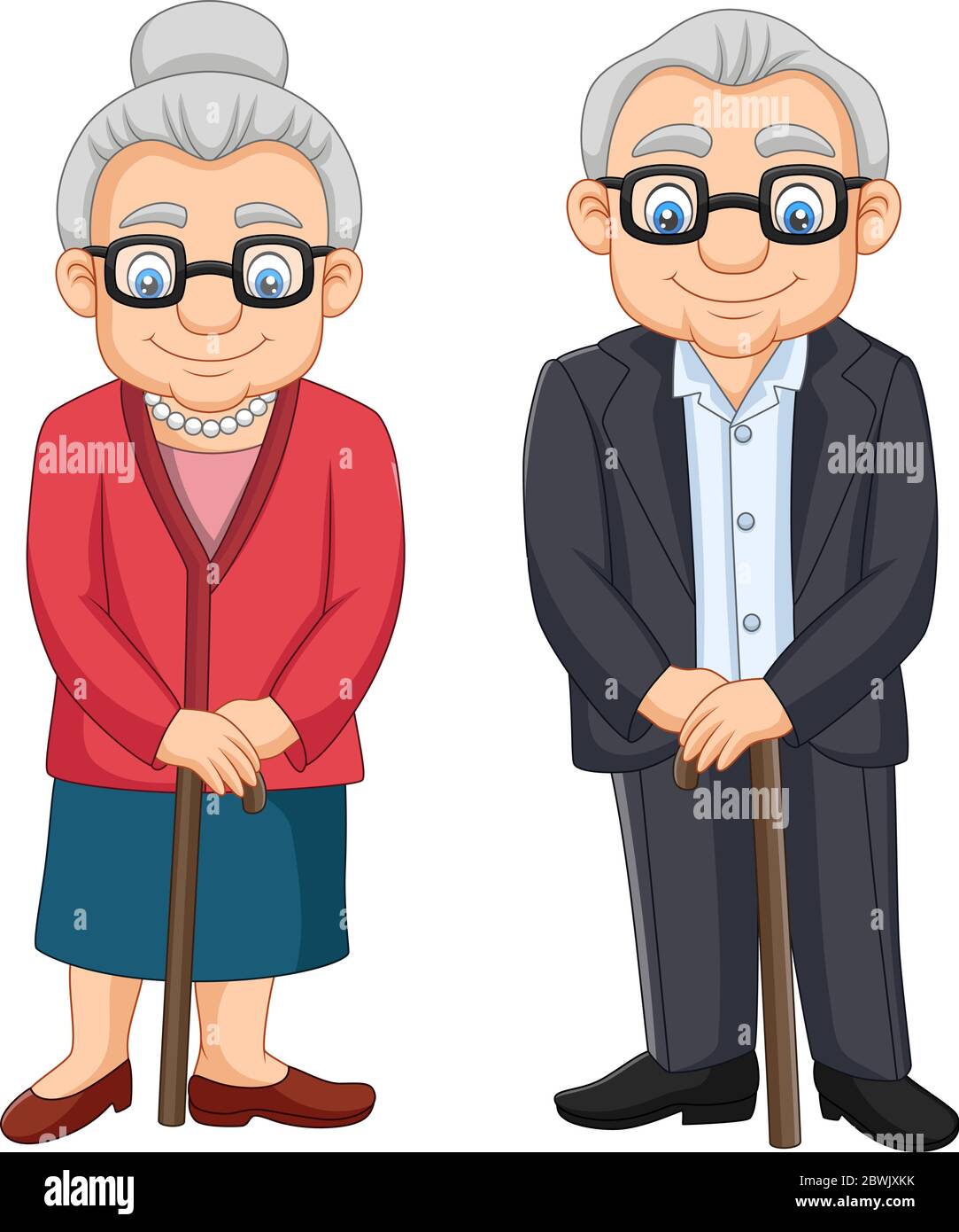 old couple cartoon images