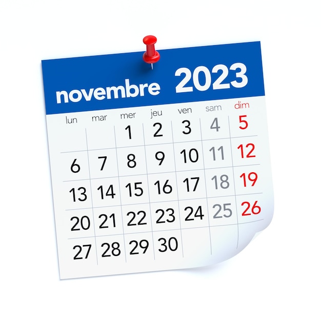 once 3 novembre 2023