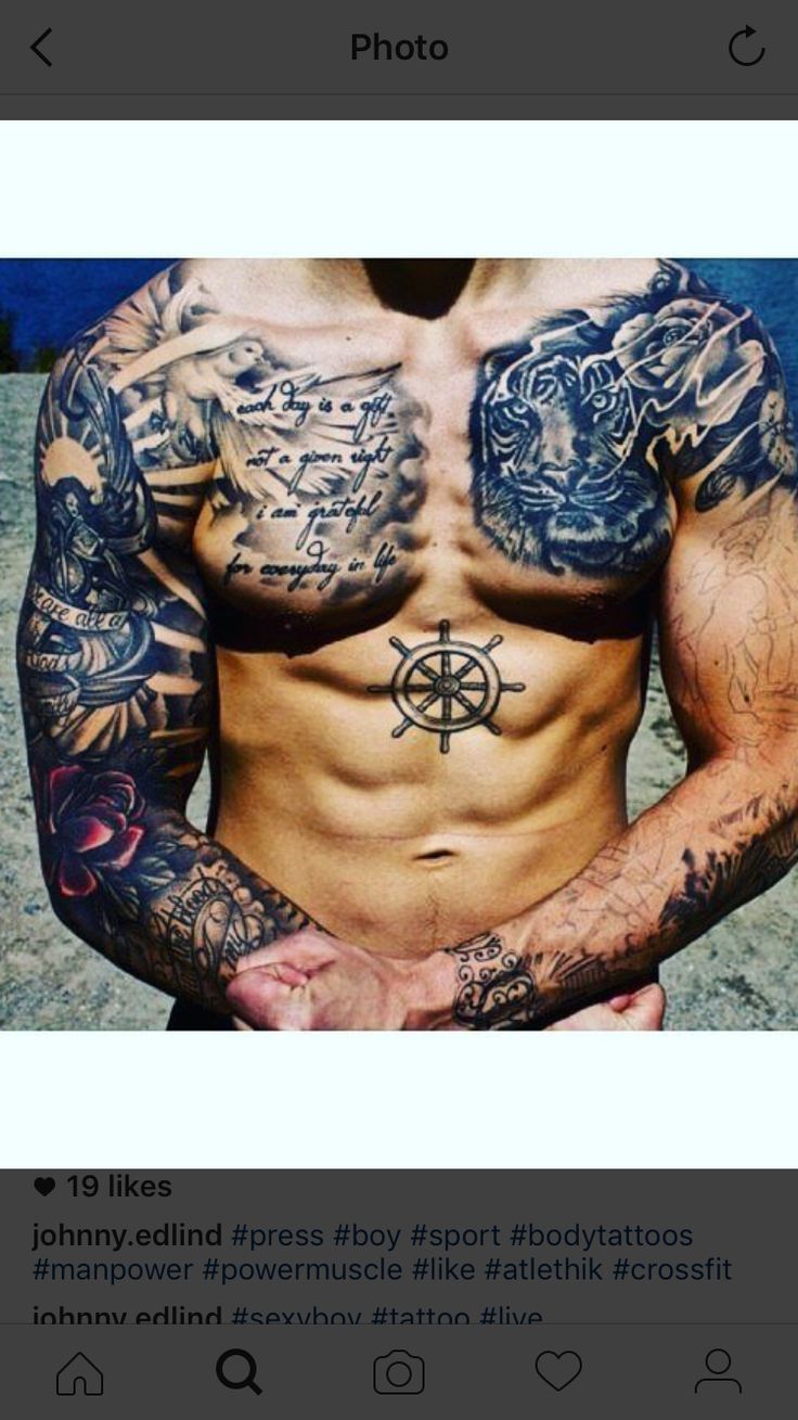 one side chest tattoos for men