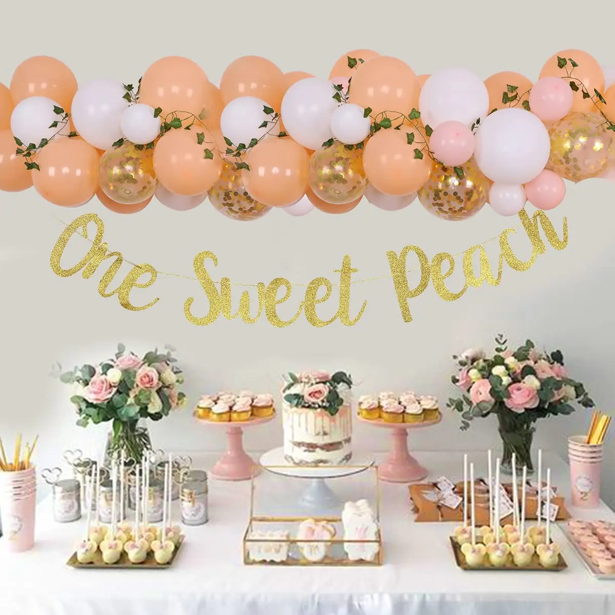 one sweet peach birthday decorations