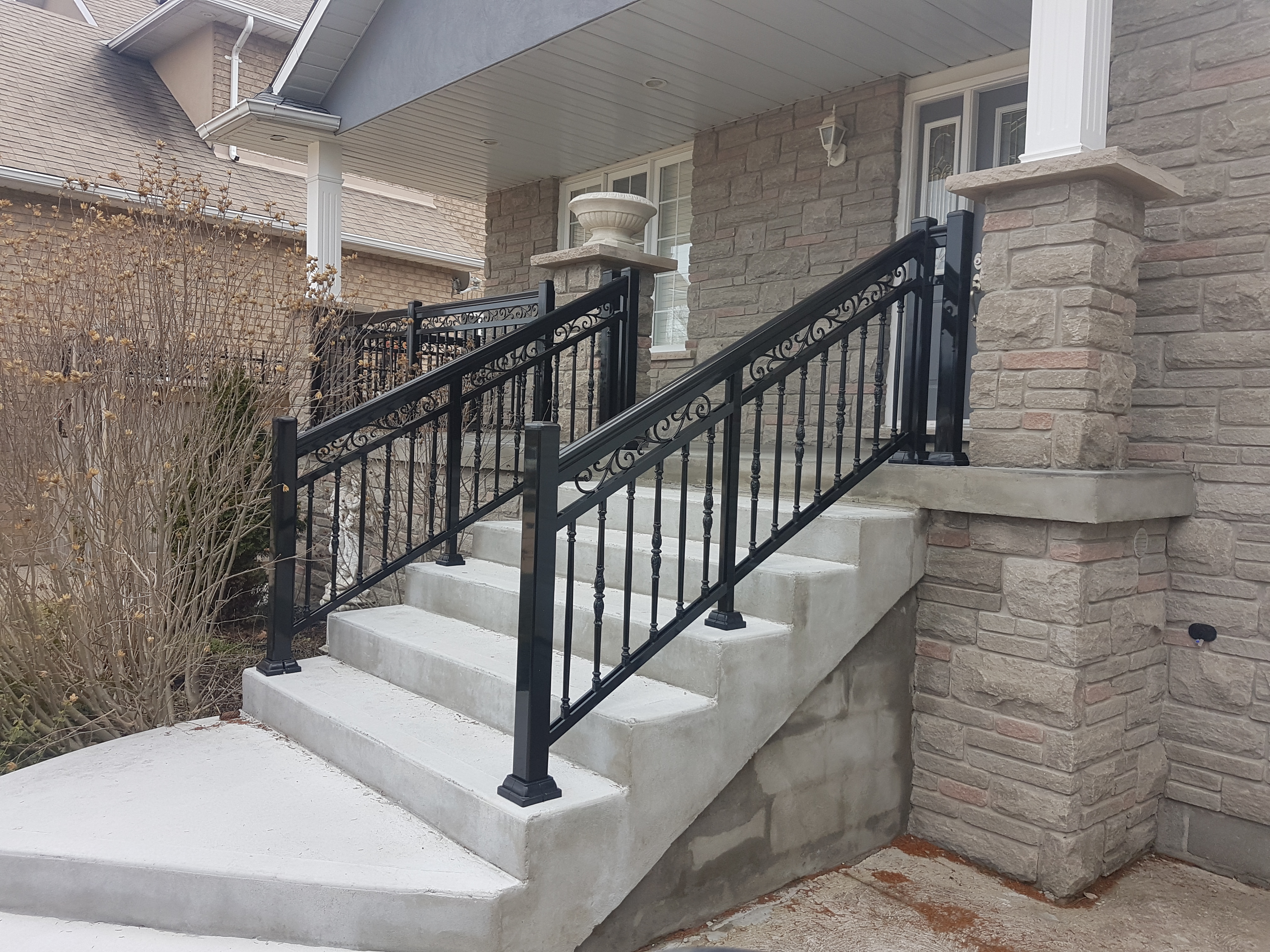 outside railings for concrete steps