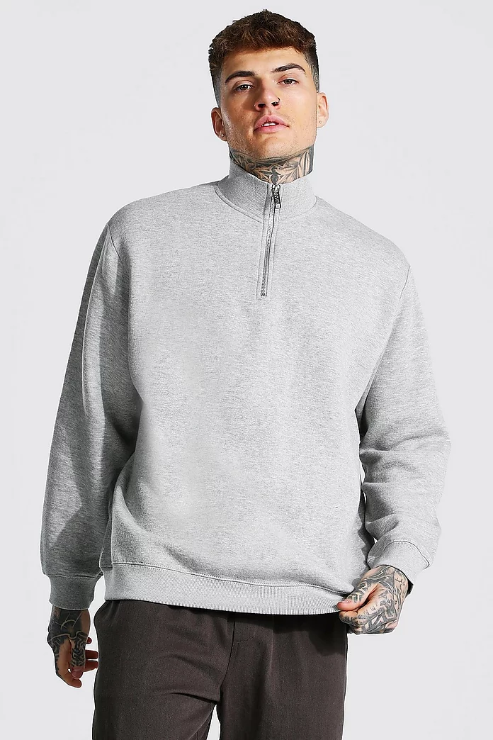 oversized half-zip sweatshirt