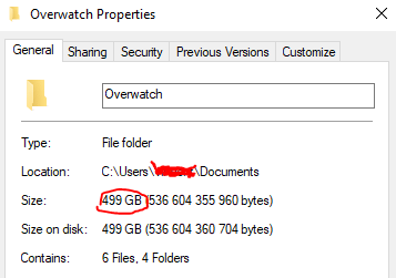 overwatch file size
