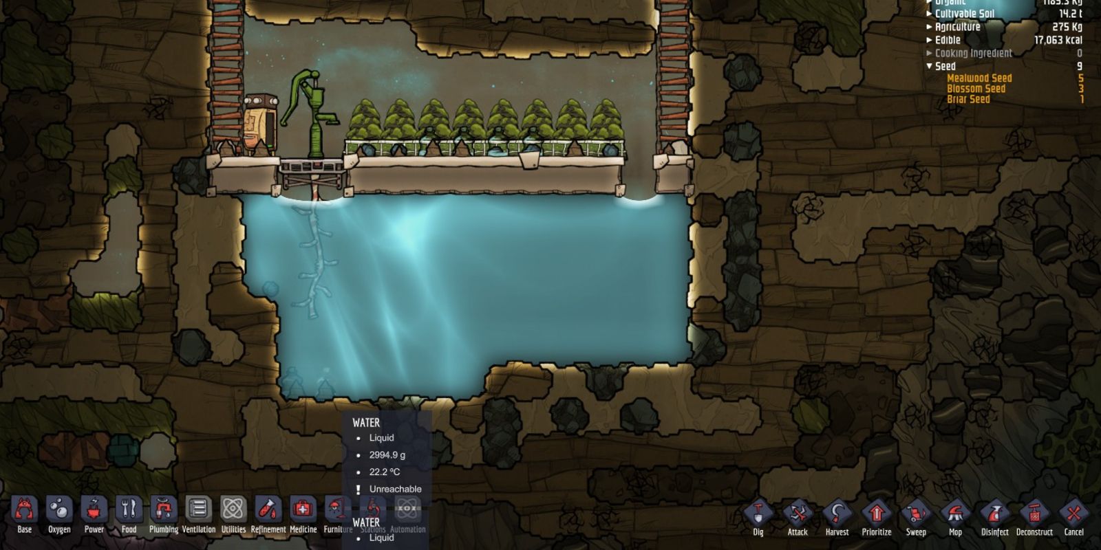 oxygen not included create water