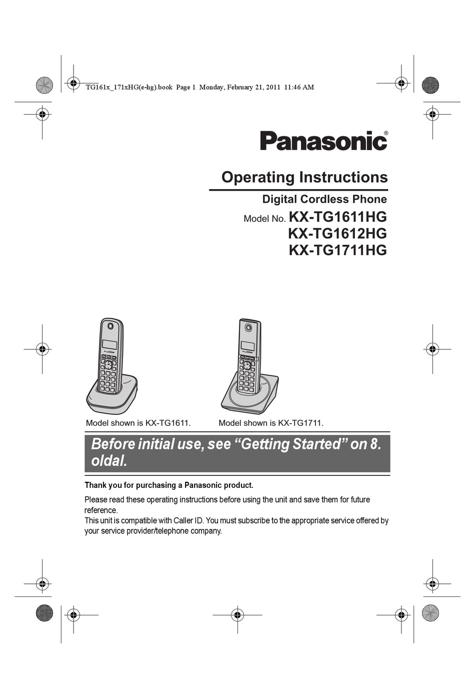 panasonic phone instructions