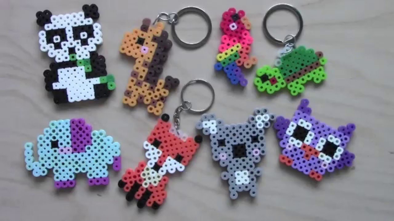 perler bead keychain