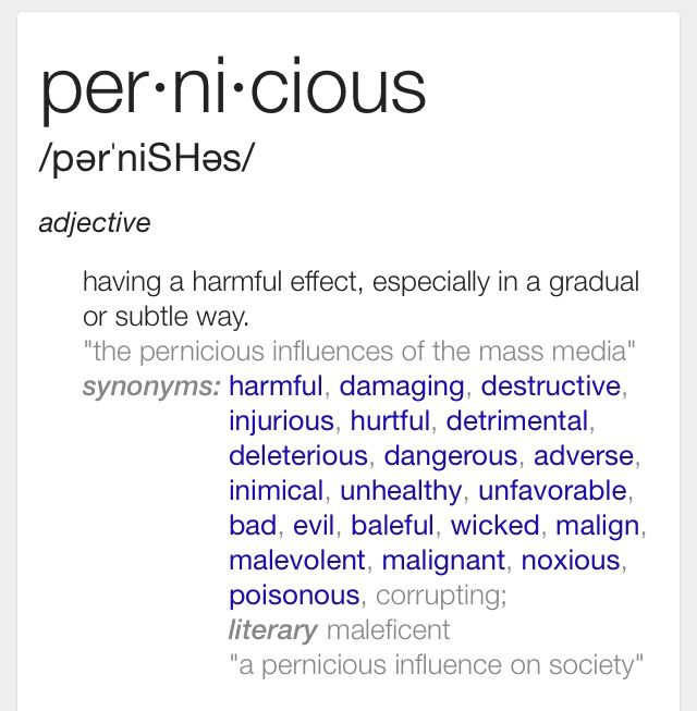 pernicious def