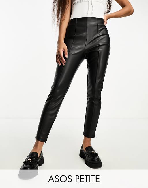 petite faux leather pants