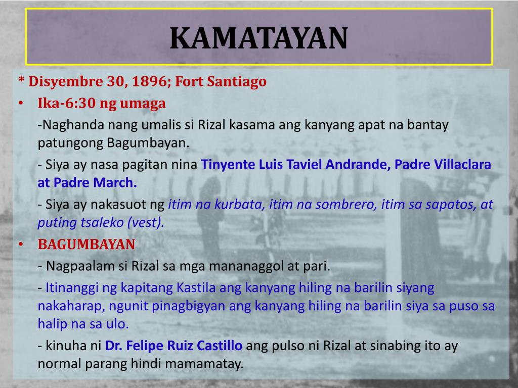 petsa ng kamatayan ni jose rizal