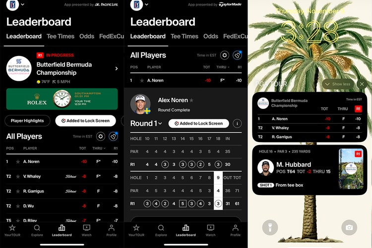 pgatour.com leaderboard live