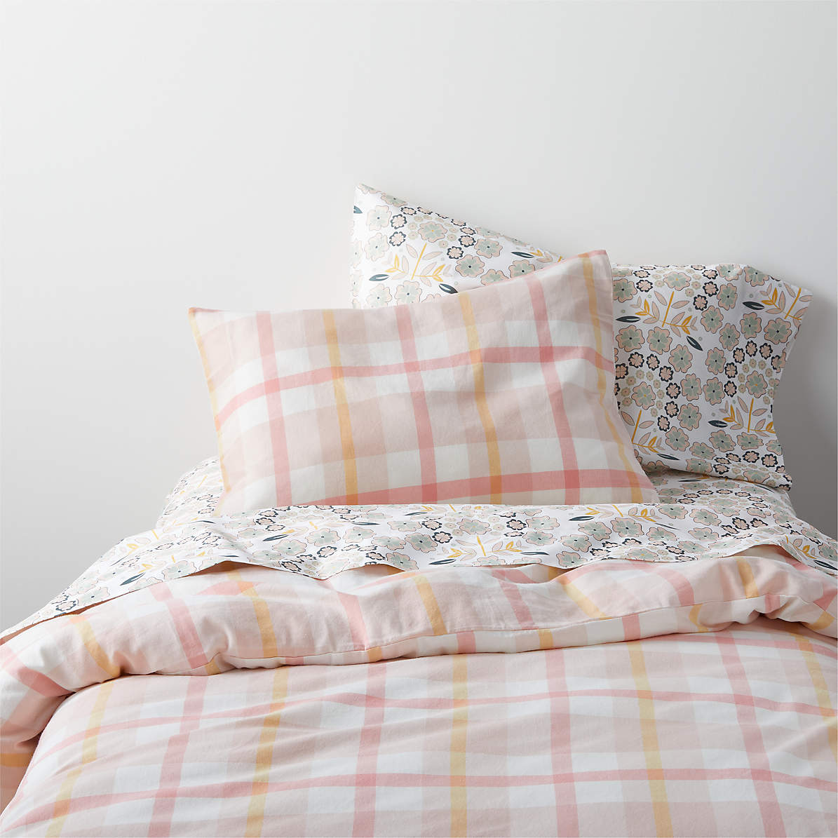 pink plaid comforter