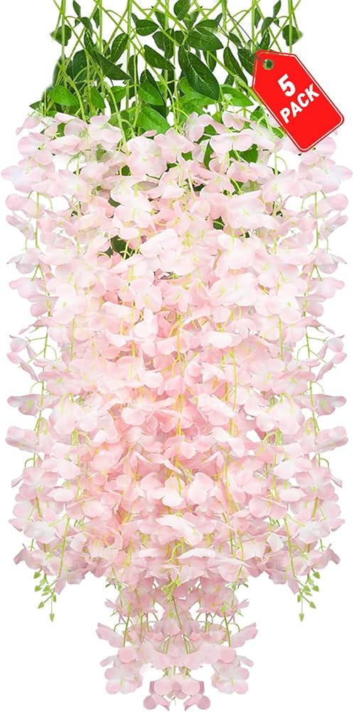 pink wisteria garland