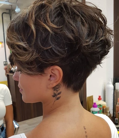 pixie haircut for curly thick hair