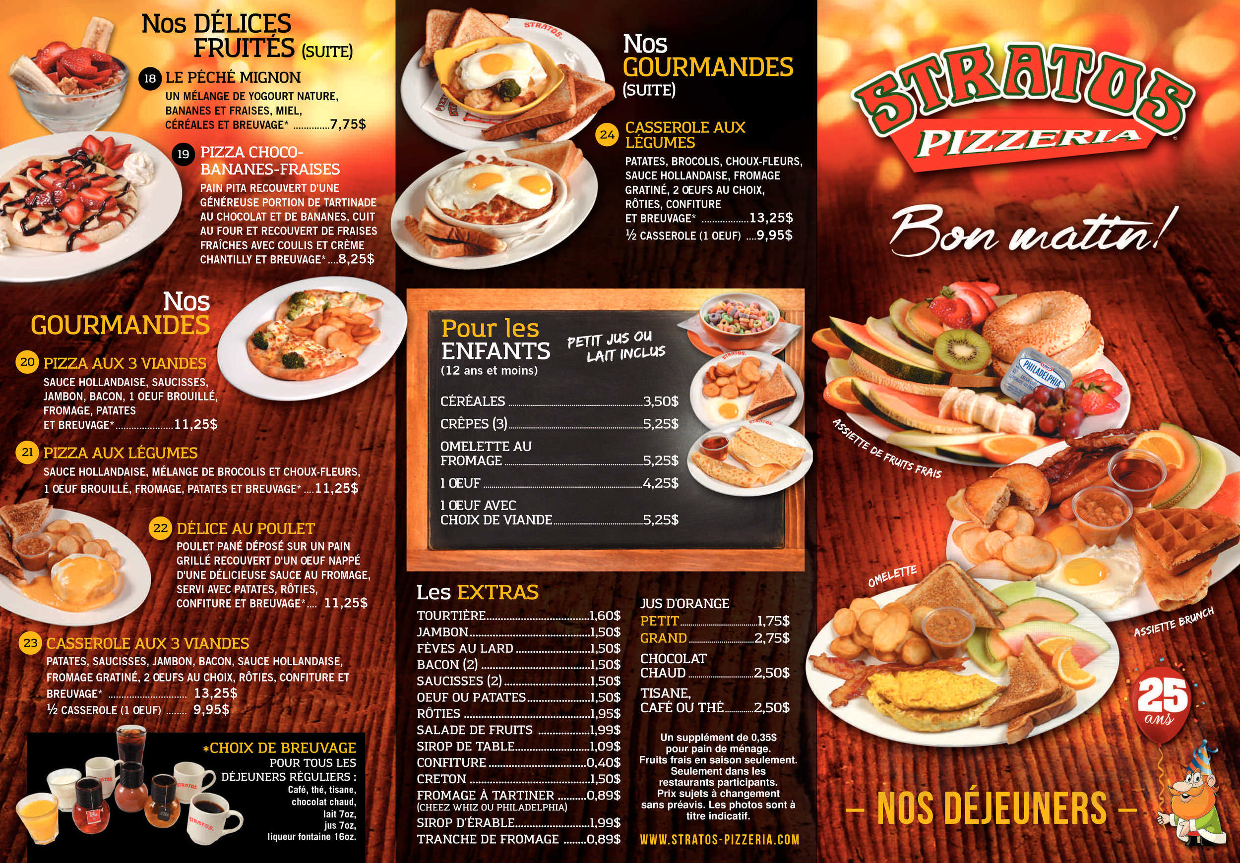 pizzeria stratos grand-mère menu