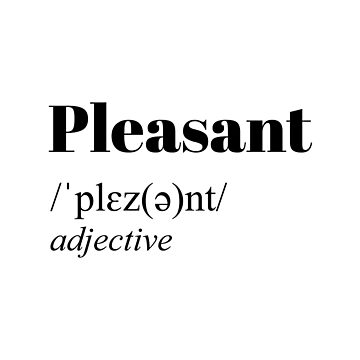 pleasant definition english