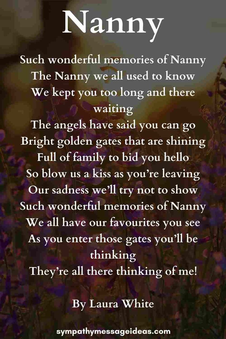 poem for nan funeral