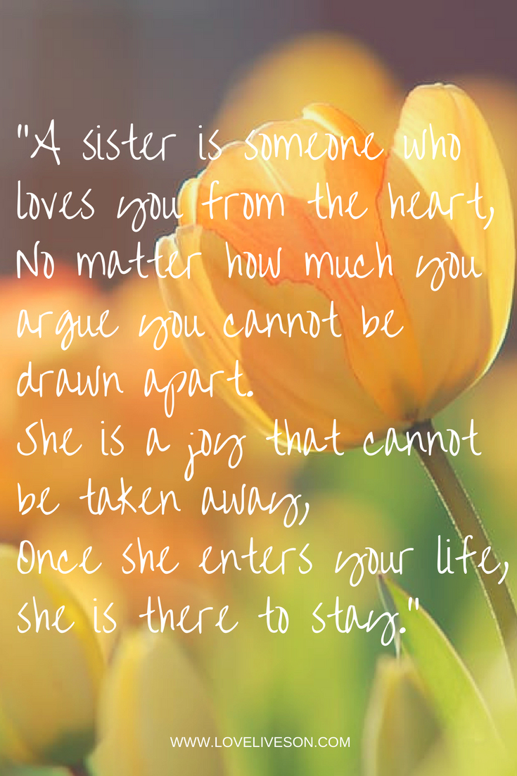 poems about loss of a sister
