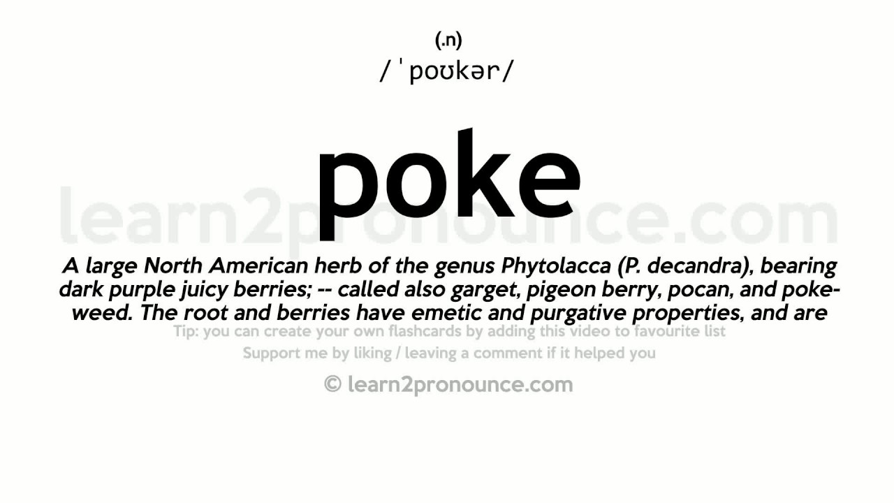 poke pronunciation