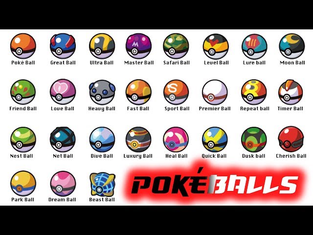 pokemon pokeball types