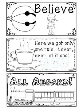 polar express ticket coloring page