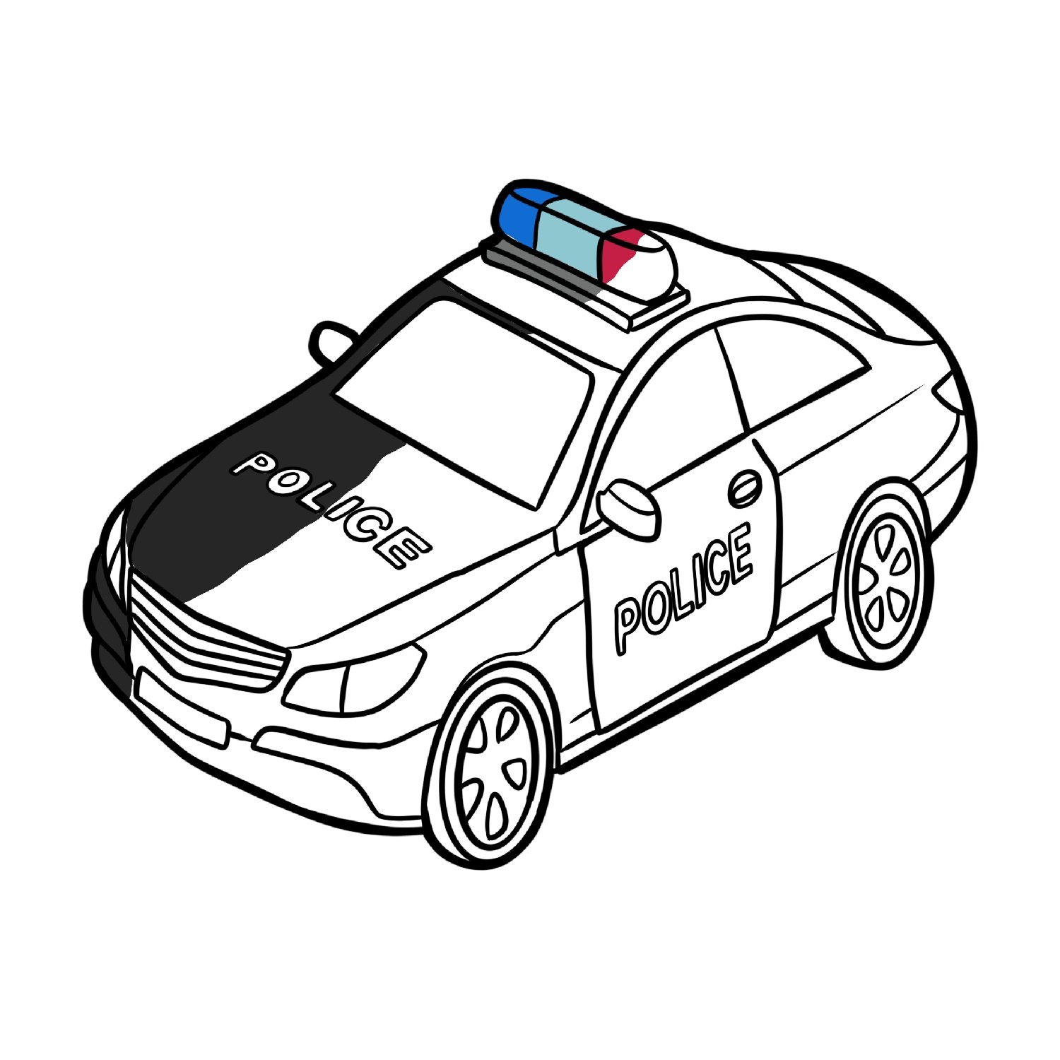 police car coloring sheet