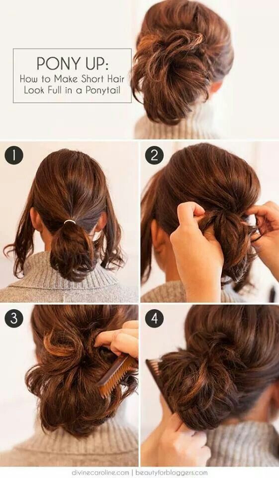 ponytail styles short hair