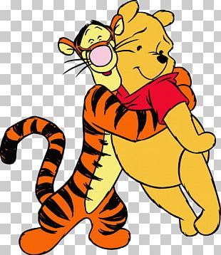 pooh and tigger hugging