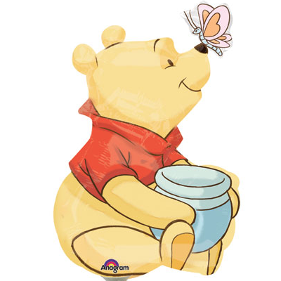 pooh bear with honey pot