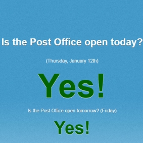 post office open today