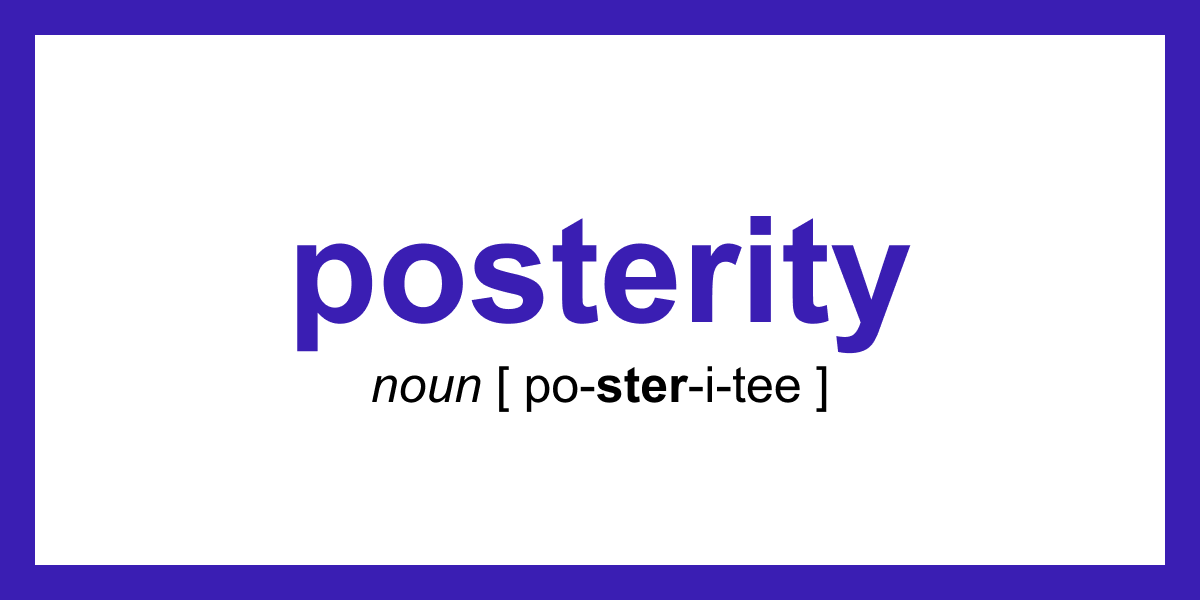 posterity synonym