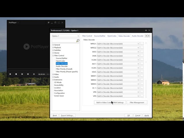 potplayer 4k video settings