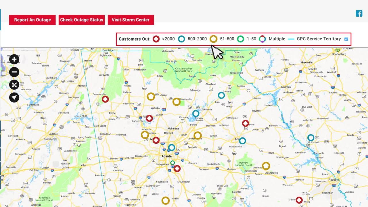 power outage in peachtree city