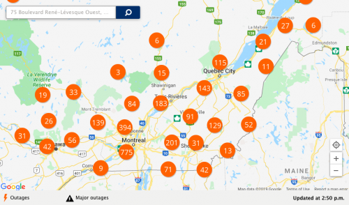 power outage map hydro quebec